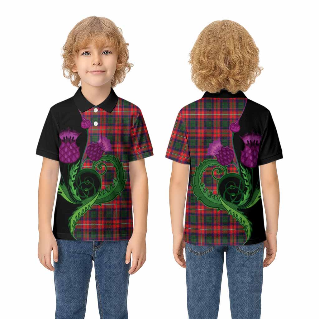 Charteris Tartan Kid Polo Shirt Traditional Scottish Thistle