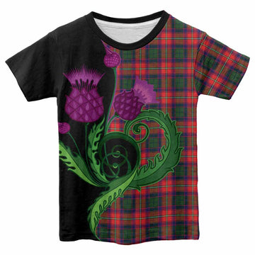Charteris Tartan Kid T-shirt Traditional Scottish Thistle