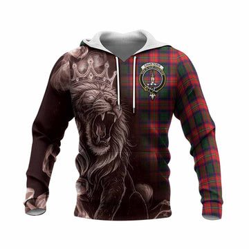 Charteris Tartan Knitted Hoodie Roaring Lion Heritage