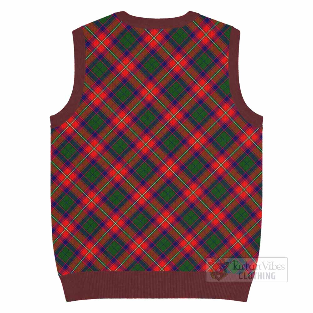 Charteris Tartan  Knitted V-Neck Vest Cross Style