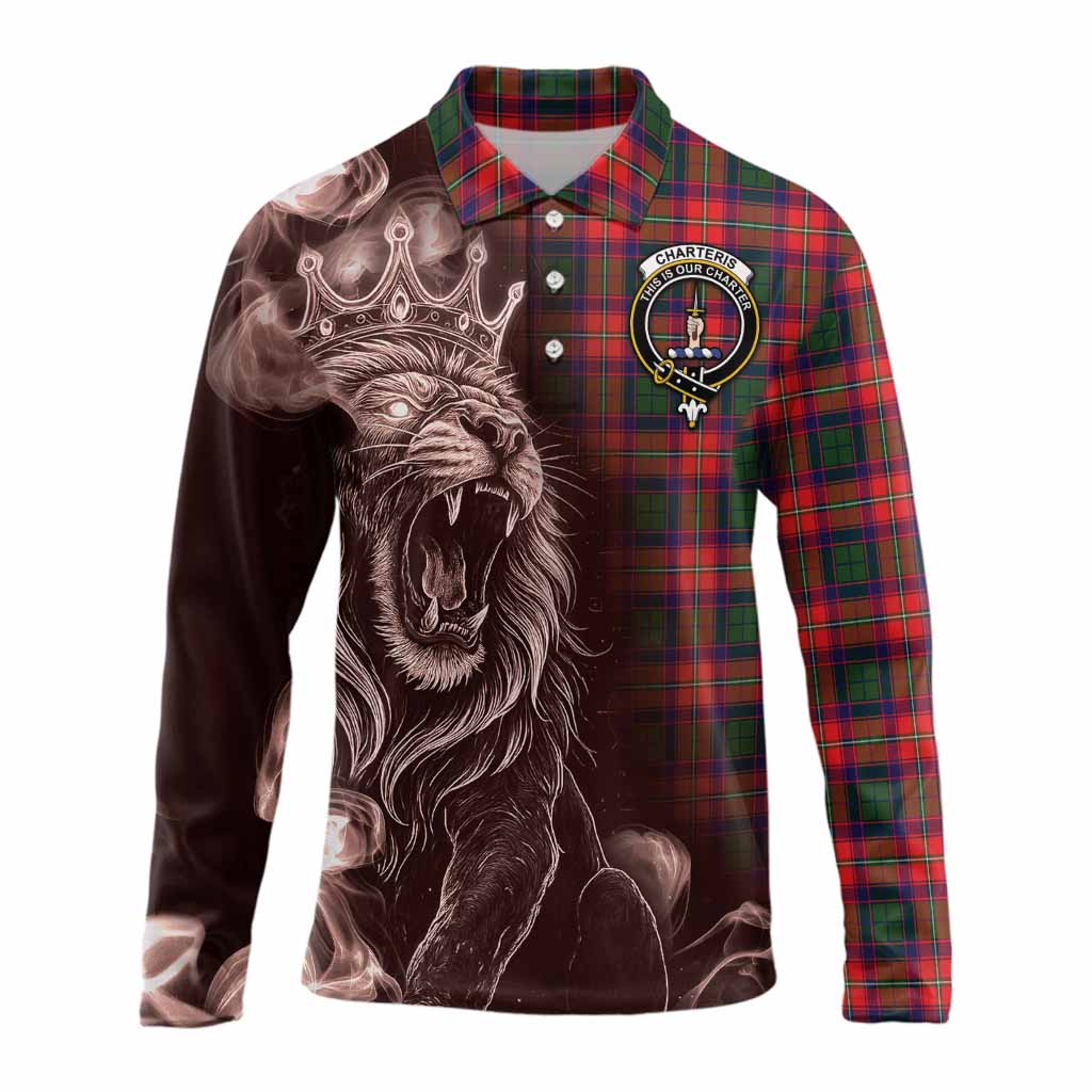 Charteris Tartan Long Sleeve Polo Shirt Roaring Lion Heritage
