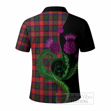 Charteris Tartan Polo Shirt Traditional Scottish Thistle