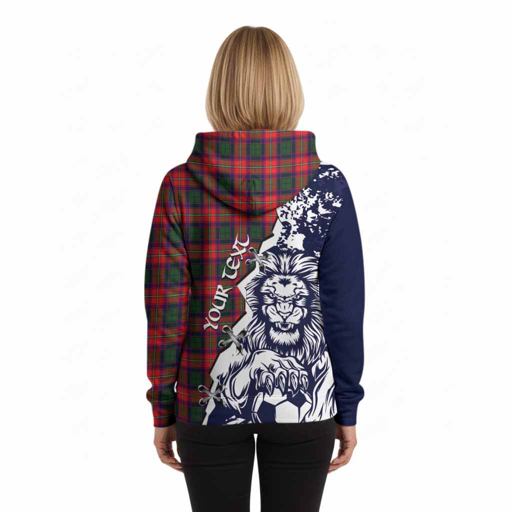Charteris Tartan Scottish Hoodie Angry Lion With Soccer Ball Style