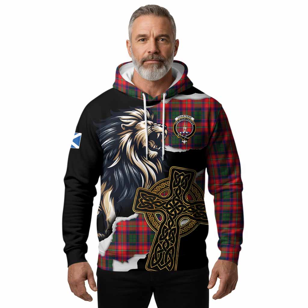 Charteris Tartan Scottish Hoodie Lion Celtic Heritage
