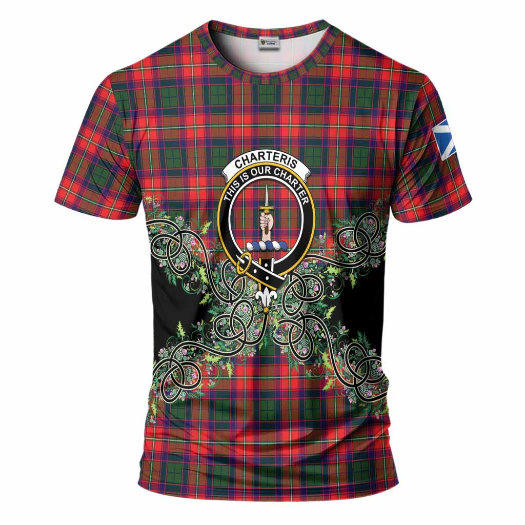 Charteris Tartan T-Shirt Thistle Scottish Spirit