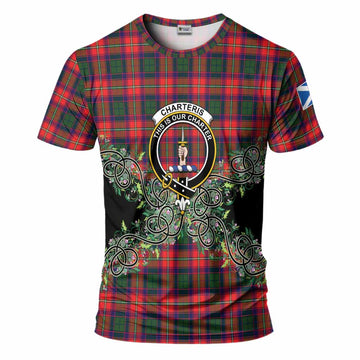 Charteris Tartan T-Shirt Thistle Scottish Spirit