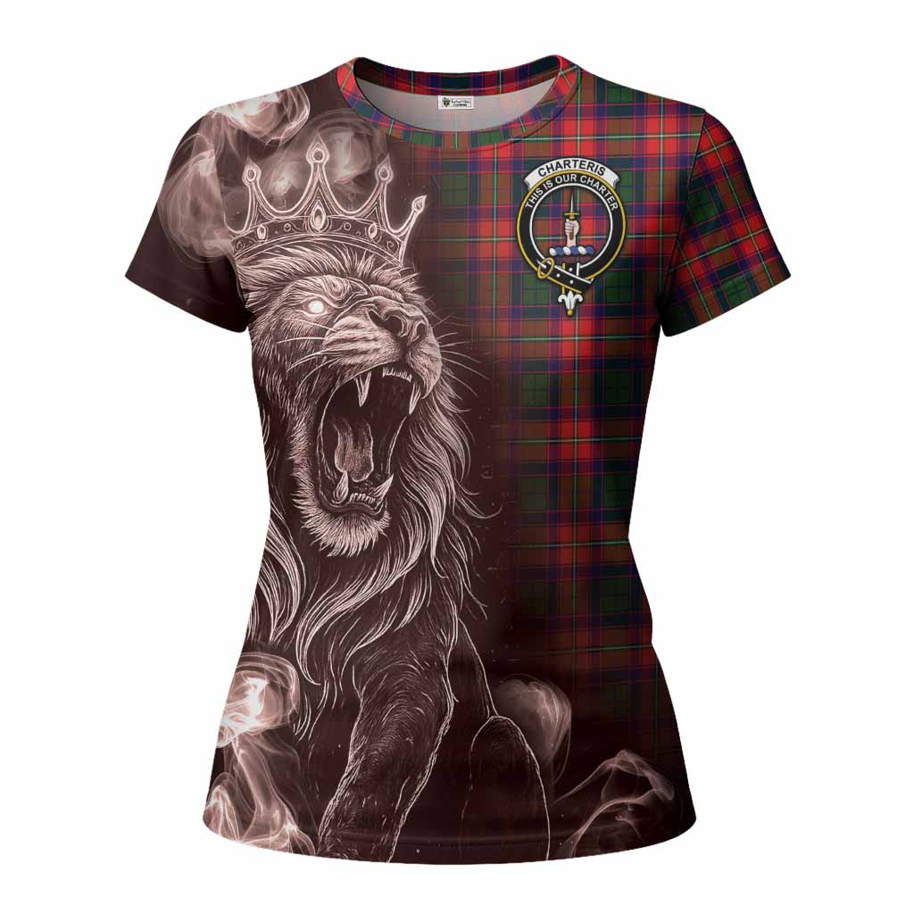 Charteris Tartan Women T shirt Roaring Lion Heritage