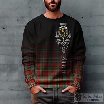 Chattan Tartan Sweatshirt Featuring Alba Gu Brath Family Crest Celtic Inspired