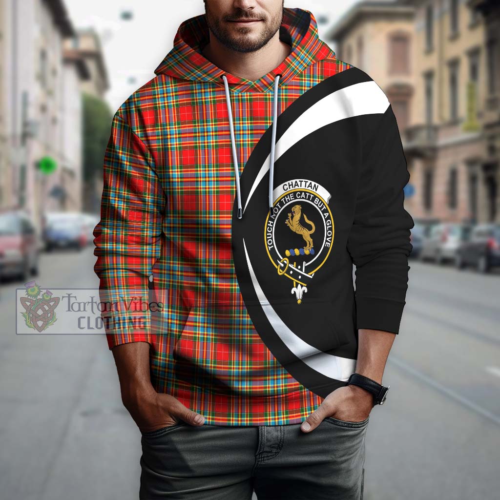 Tartan Vibes Clothing Chattan Tartan Hoodie with Family Crest Circle Style