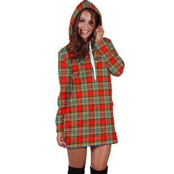 Chattan Tartan Hoodie Dress with Family Crest