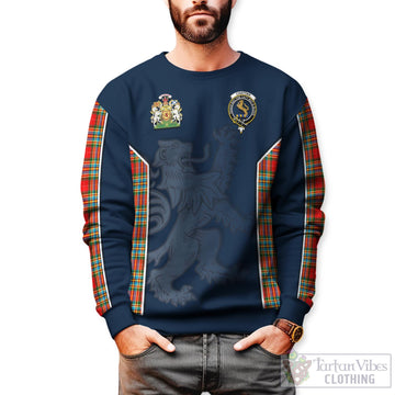 Chattan Tartan Sweater with Family Crest and Lion Rampant Vibes Sport Style
