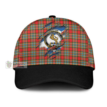 Chattan Tartan Classic Cap with Family Crest In Me Style