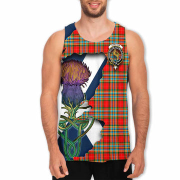 Chattan Tartan Family Crest Men's Tank Top Scottish Thistle Celtic Inspired