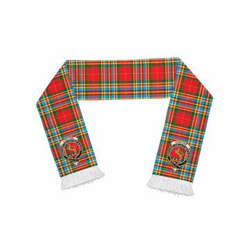 Chattan Tartan Ruffneck Scarf with Family Crest