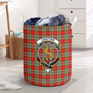 Chattan Tartan Laundry Basket with Family Crest One Size - Tartanvibesclothing Shop