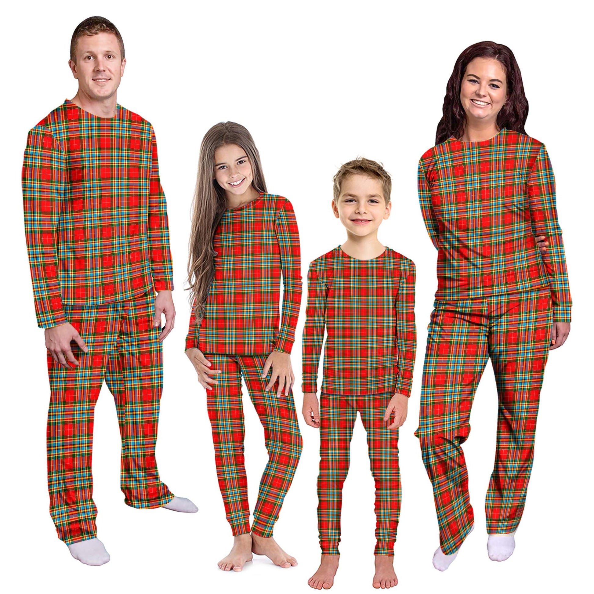 Chattan Tartan Pajamas Family Set Kid - Tartan Vibes Clothing