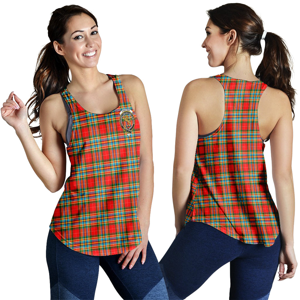 chattan-tartan-women-racerback-tanks-with-family-crest
