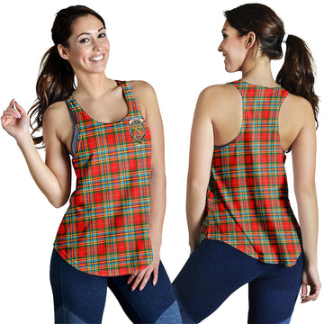 chattan-tartan-women-racerback-tanks-with-family-crest