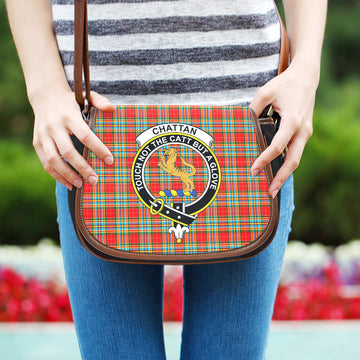 Chattan Tartan Saddle Bag with Family Crest