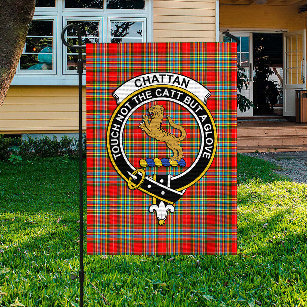 Chattan Tartan Flag with Family Crest - Tartan Vibes Clothing