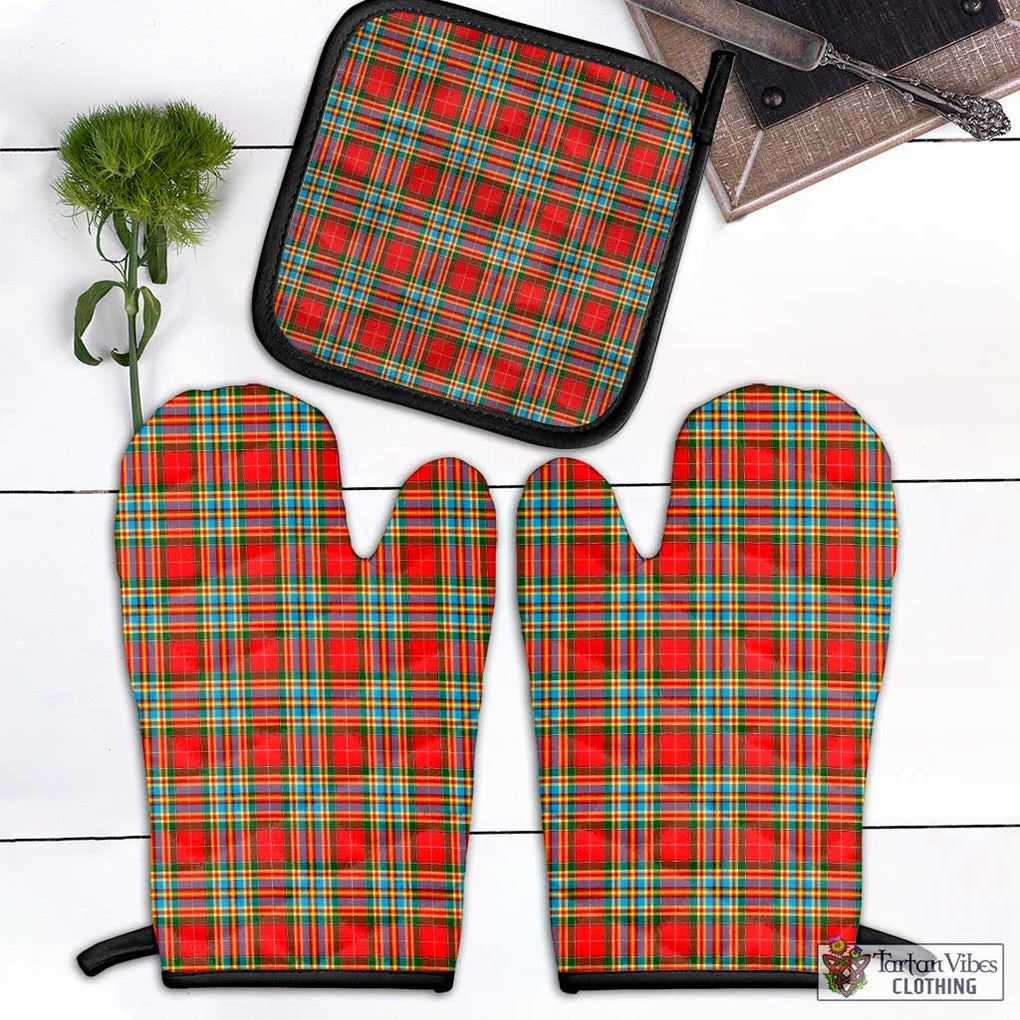 Chattan Tartan Combo Oven Mitt & Pot-Holder Combo 1 Oven Mitt & 1 Pot-Holder Black - Tartan Vibes Clothing