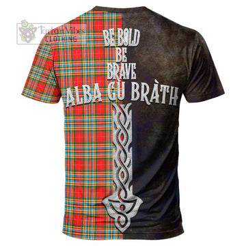 Chattan Tartan Family Crest T-Shirt Alba Gu Brath Be Brave Lion Ancient Style