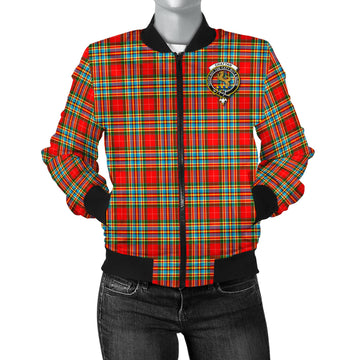 Chattan Tartan Bomber Jacket with Family Crest