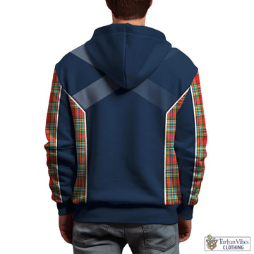 Chattan Tartan Hoodie with Family Crest and Scottish Thistle Vibes Sport Style