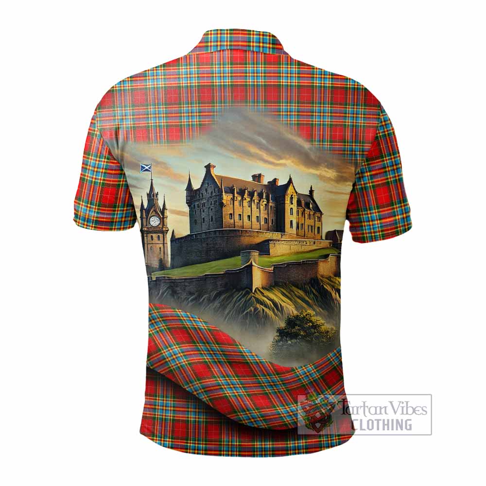 Tartan Vibes Clothing Chattan Tartan Family Crest Polo Shirt with Scottish Ancient Castle Stype