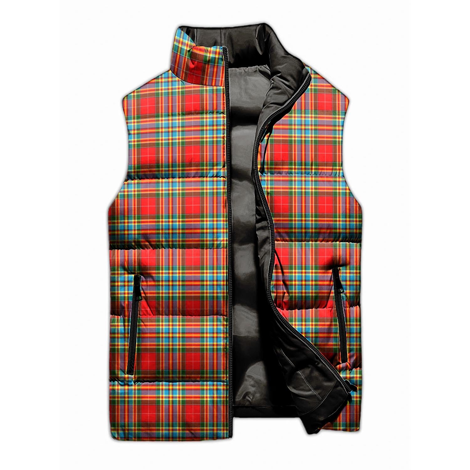 Chattan Tartan Sleeveless Puffer Jacket Unisex M - Tartan Vibes Clothing
