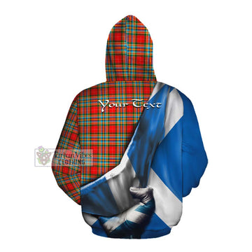 Tartan Vibes Clothing Chattan Tartan Cotton Hoodie with Family Crest Scotland Patriotic Style