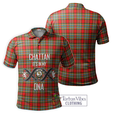 Chattan Tartan Polo Shirt with Family Crest DNA In Me Style - Tartanvibesclothing Shop