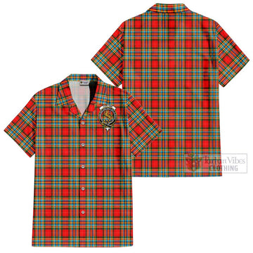 Chattan Tartan Cotton Hawaiian Shirt with Family Crest
