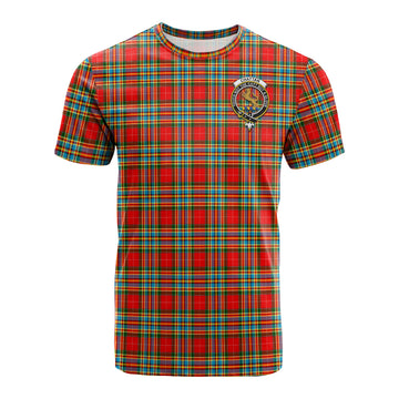 Chattan Tartan T-Shirt with Family Crest