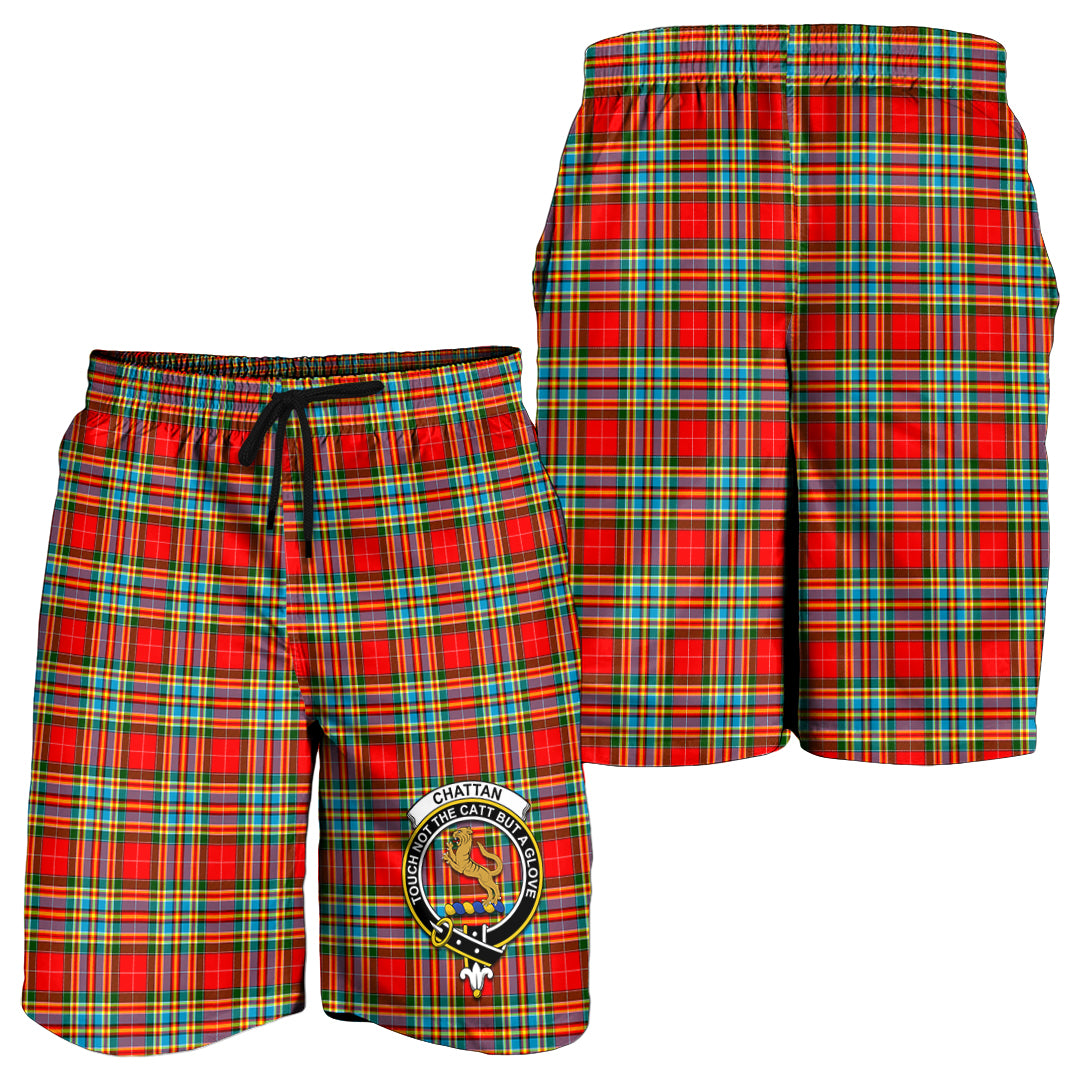 chattan-tartan-mens-shorts-with-family-crest