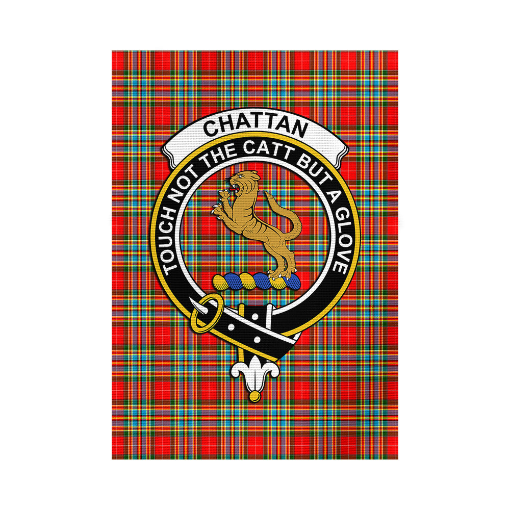 Chattan Tartan Flag with Family Crest - Tartan Vibes Clothing