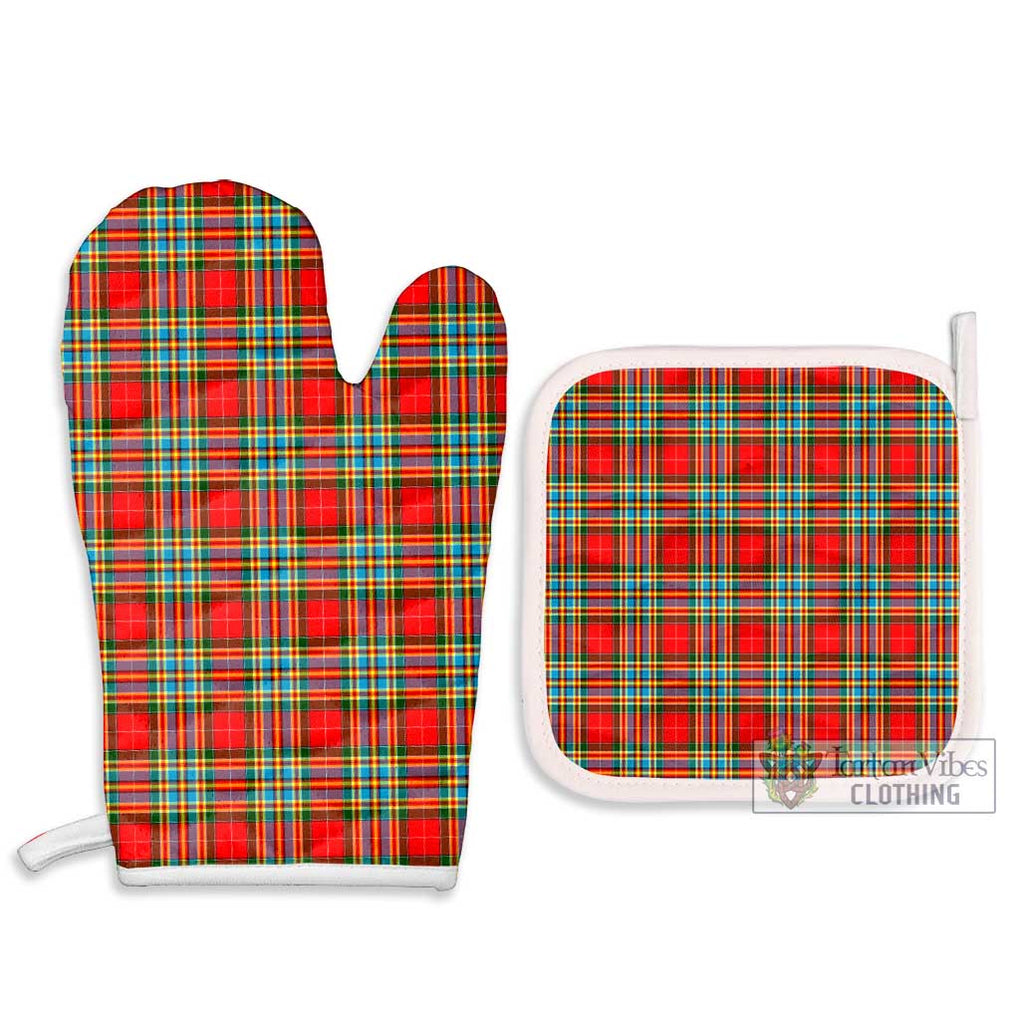 Chattan Tartan Combo Oven Mitt & Pot-Holder Combo 1 Oven Mitt & 2 Pot-Holder White - Tartan Vibes Clothing