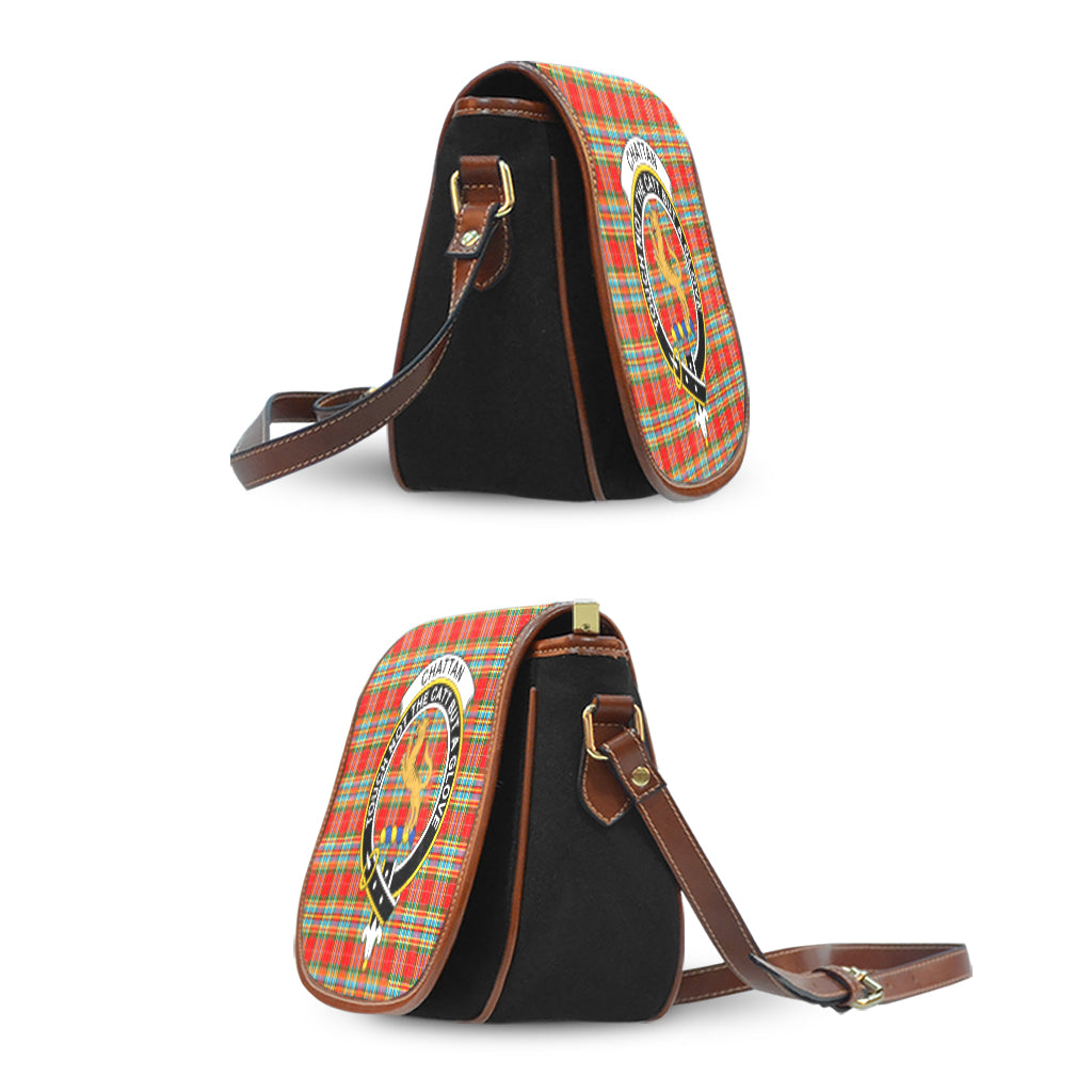 Chattan Tartan Saddle Bag with Family Crest - Tartan Vibes Clothing