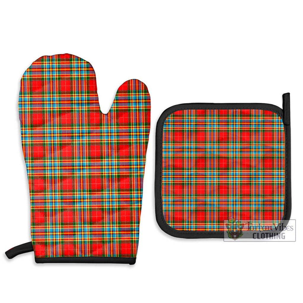Chattan Tartan Combo Oven Mitt & Pot-Holder Combo 1 Oven Mitt & 2 Pot-Holder Black - Tartan Vibes Clothing