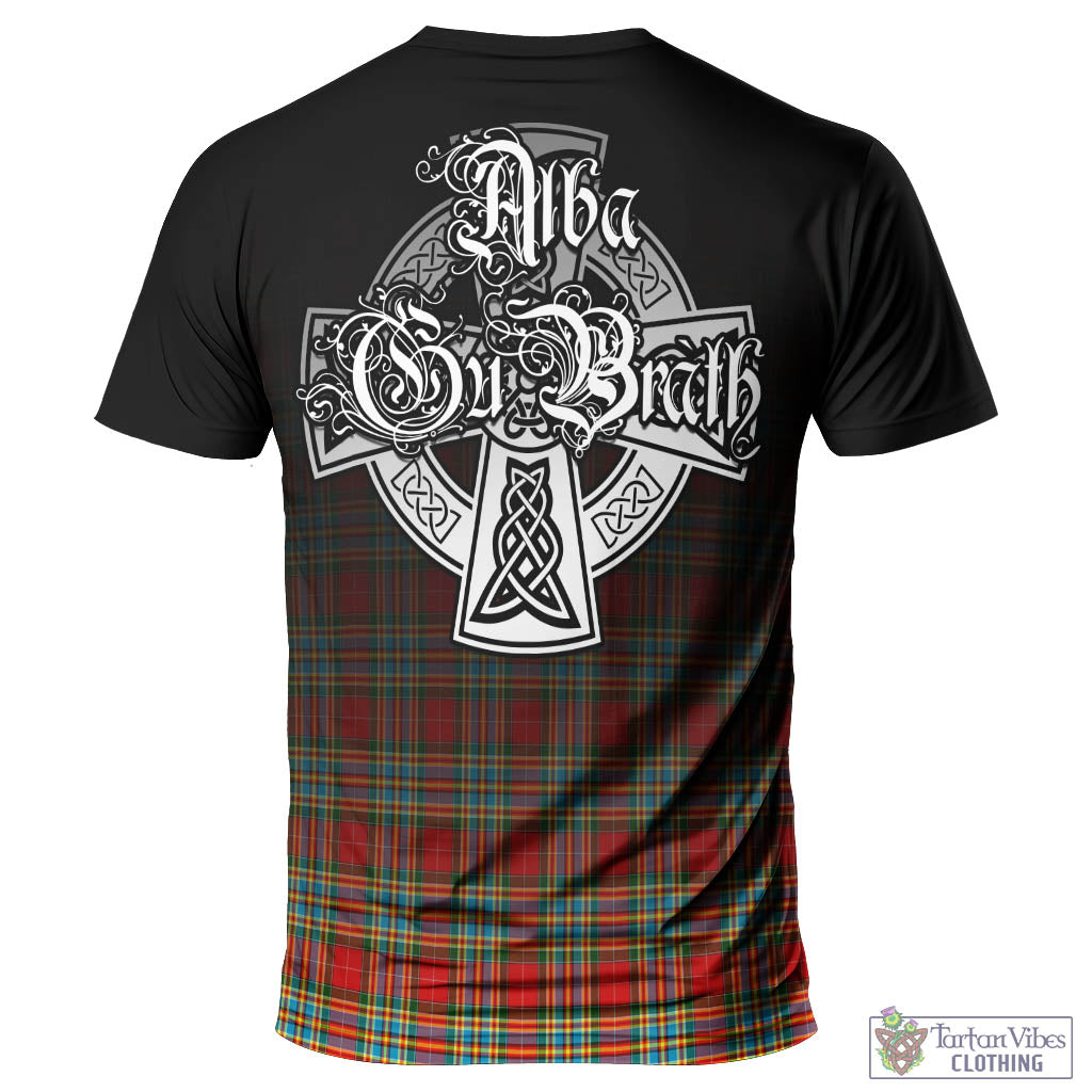 Tartan Vibes Clothing Chattan Tartan T-Shirt Featuring Alba Gu Brath Family Crest Celtic Inspired