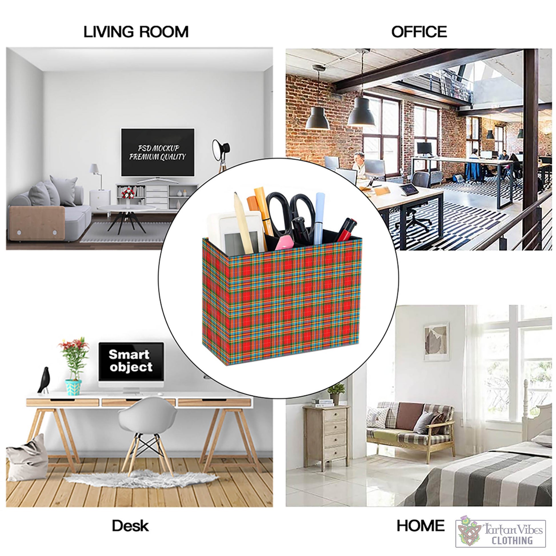 Tartan Vibes Clothing Chattan Tartan Pen Holder