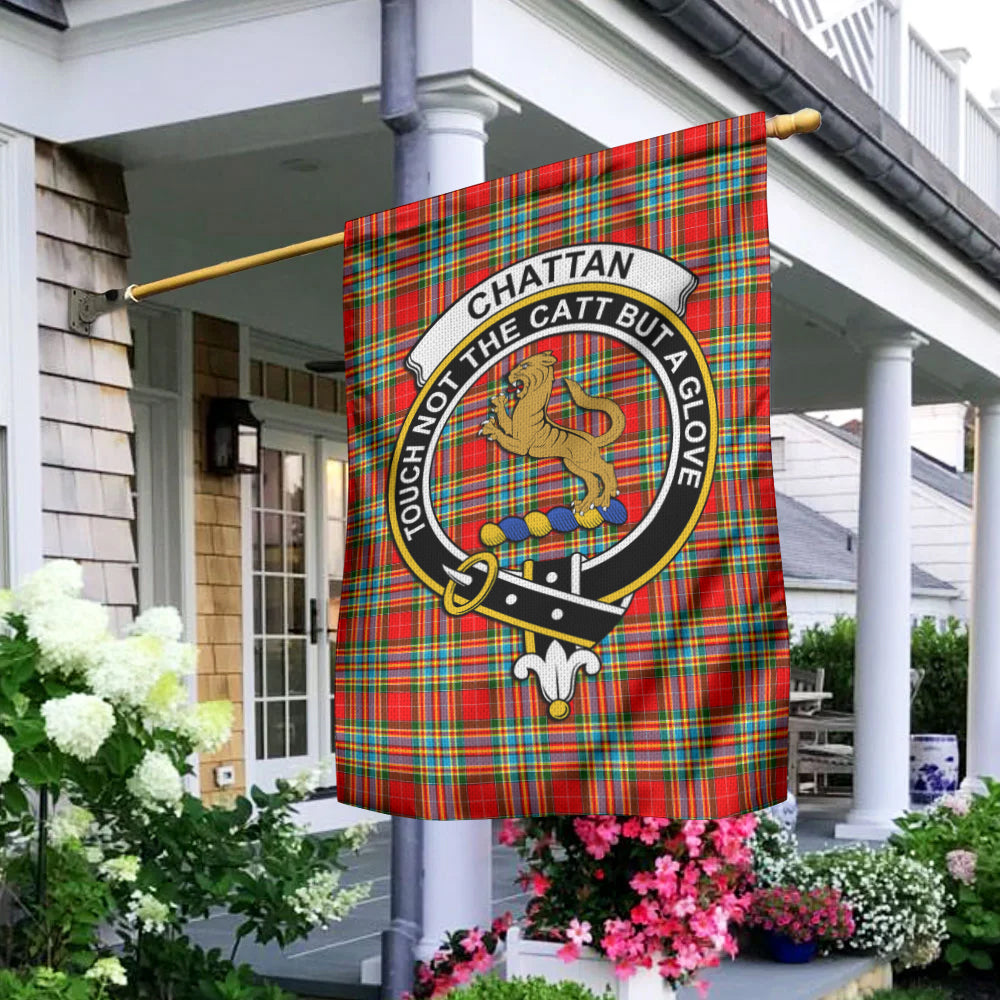 Chattan Tartan Flag with Family Crest - Tartan Vibes Clothing