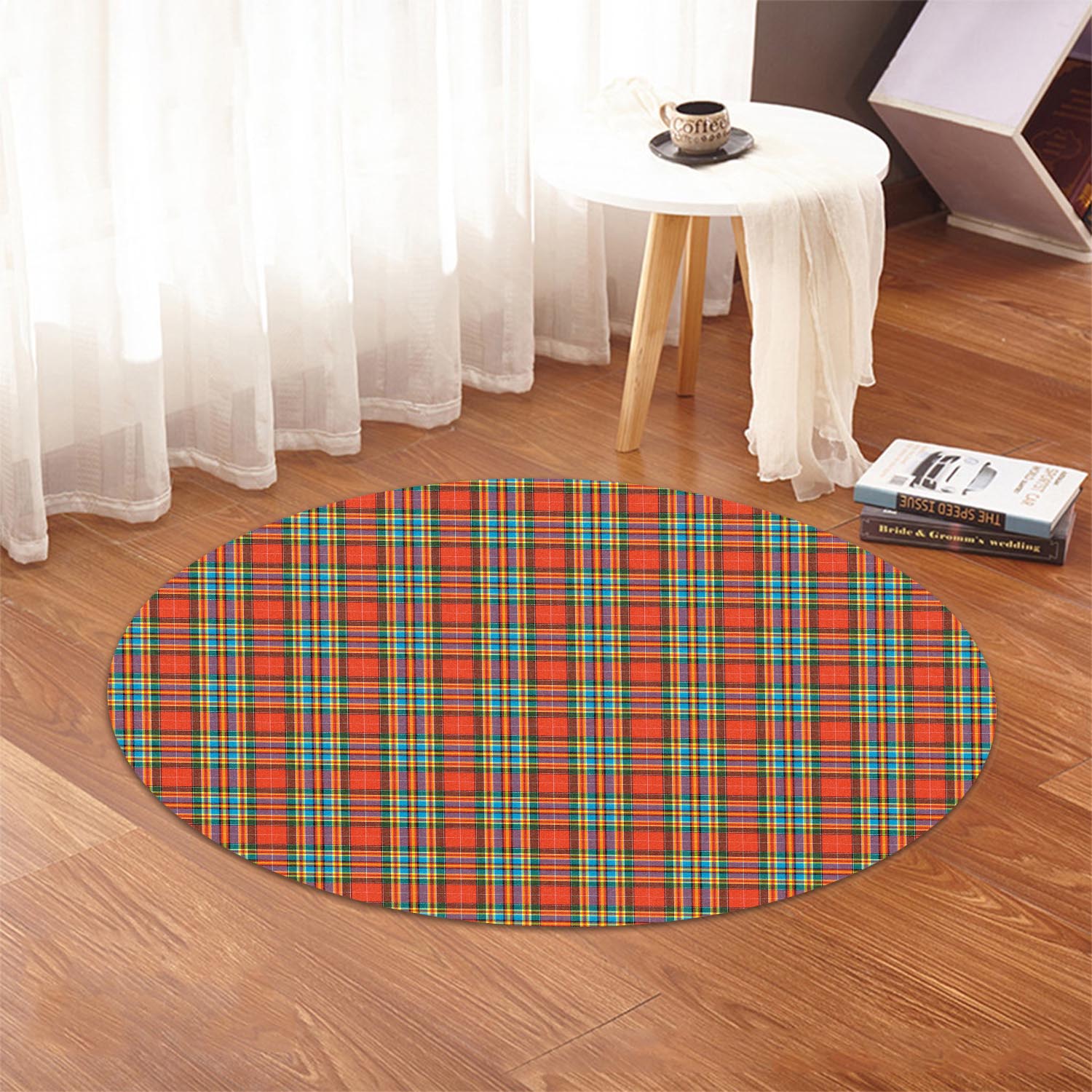 Chattan Tartan Round Rug - Tartanvibesclothing