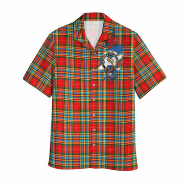 Chattan Clan Crest In Me Tartan Hawaiian Shirt Scotland Flag Style