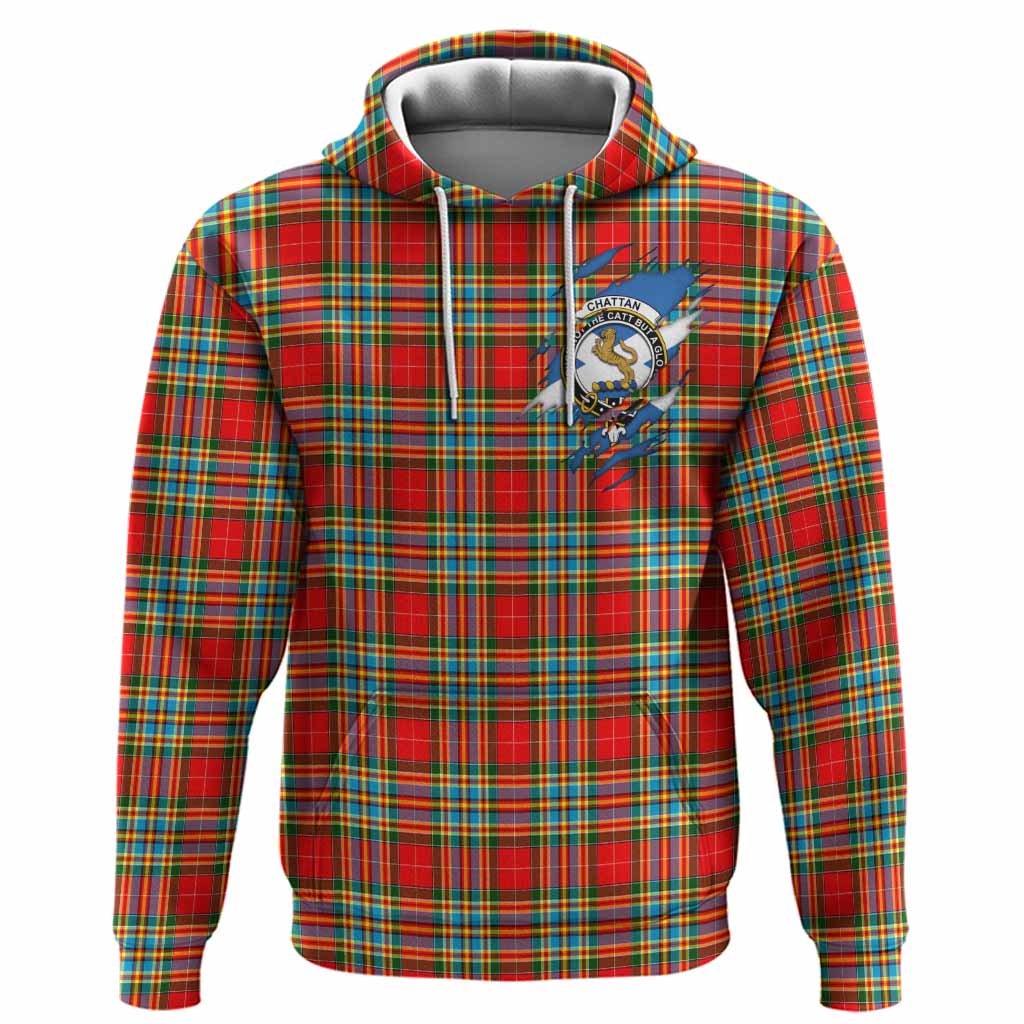Chattan Clan Crest In Me Tartan Hoodie Scotland Flag Style