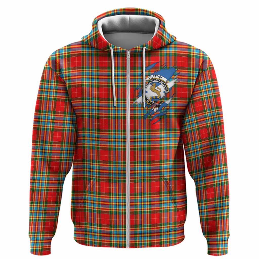 Chattan Clan Crest In Me Tartan Hoodie Scotland Flag Style