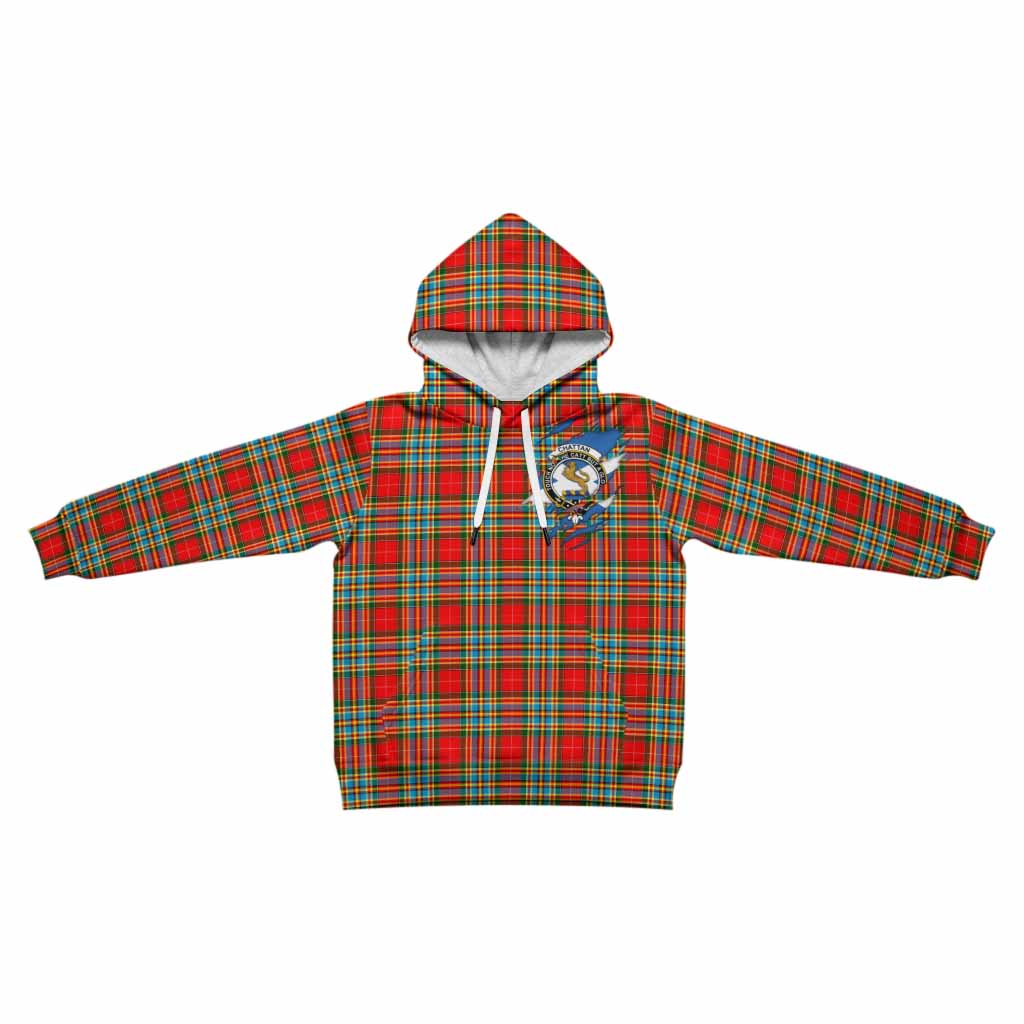Chattan Clan Crest In Me Tartan Kid Hoodie Scotland Flag Style