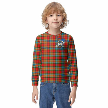 Chattan Clan Crest In Me Tartan Kid Knitted Sweatshirt Scotland Flag Style