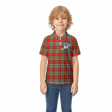 Chattan Clan Crest In Me Tartan Kid Polo Shirt Scotland Flag Style