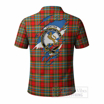 Chattan Clan Crest In Me Tartan Polo Shirt Scotland Flag Style